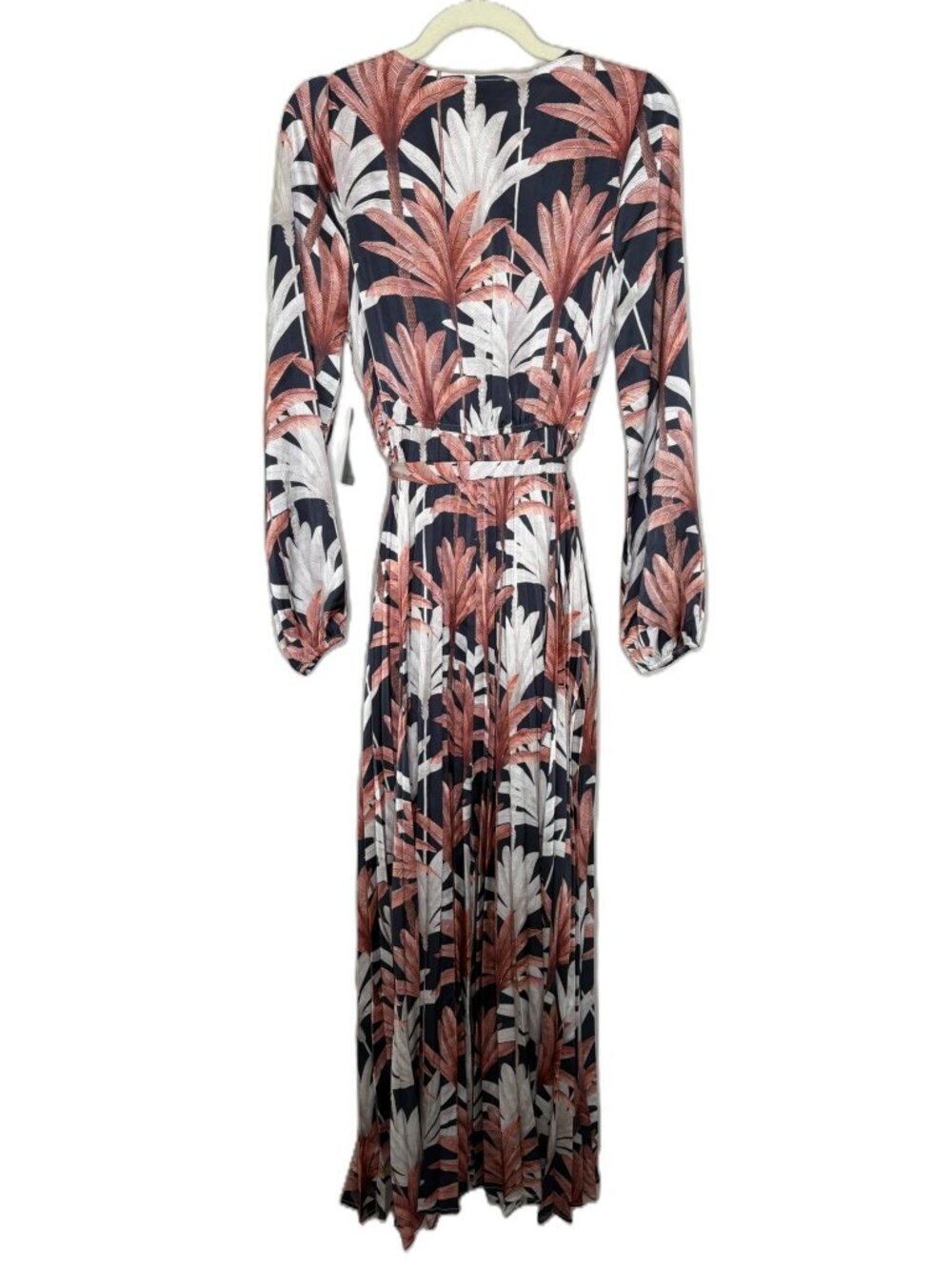 Melloday Botanical Pleated Maxi Dress – Navy Multi – Small – NWT - Picture 3 of 15